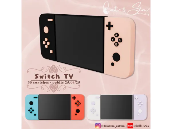 Maxis Match Switch TV by lalalana - The Sims 4 Custom Content