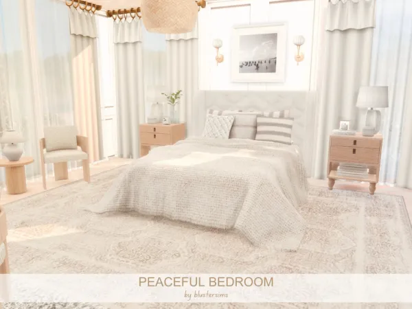 Maxis Match Peaceful Bedroom by BlusterSims - The Sims 4 Custom Content