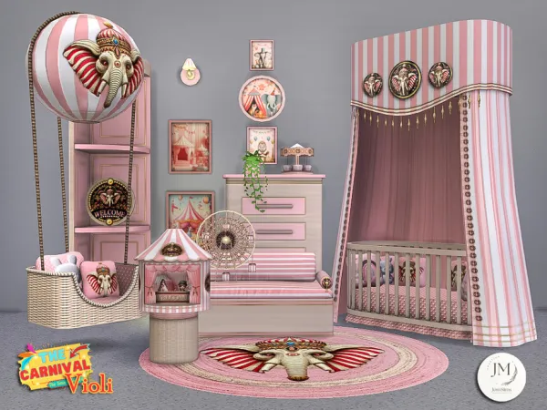 Mix Violi Nursery Set by jomsims - The Sims 4 Custom Content