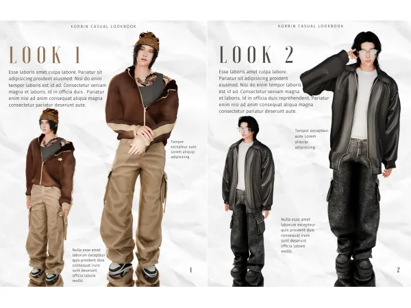 Alpha KORBIN CASUAL LOOKBOOK 1 2 by ch3rrysimss - The Sims 4 Custom Content