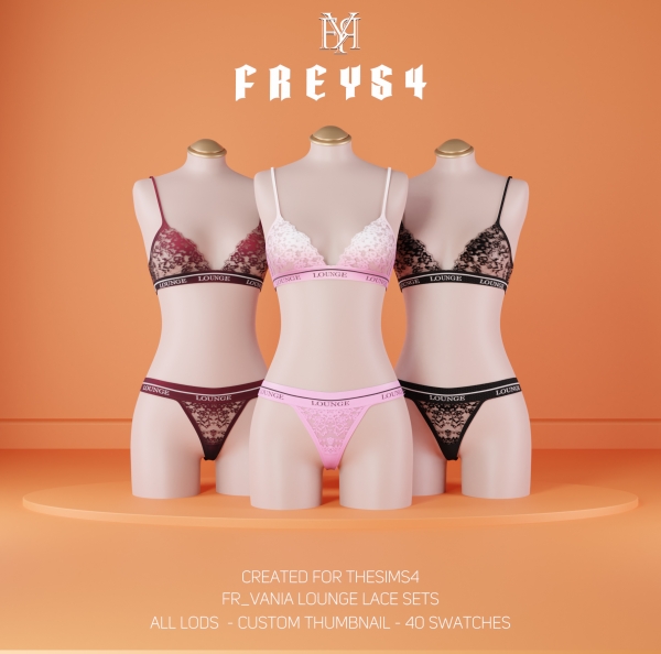 Mix FR_Vania Lounge Lace Sets by freys4 - The Sims 4 Custom Content