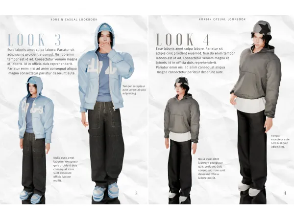 Alpha korbin casual lookbook 3 4 by simsfinds - The Sims 4 Custom Content