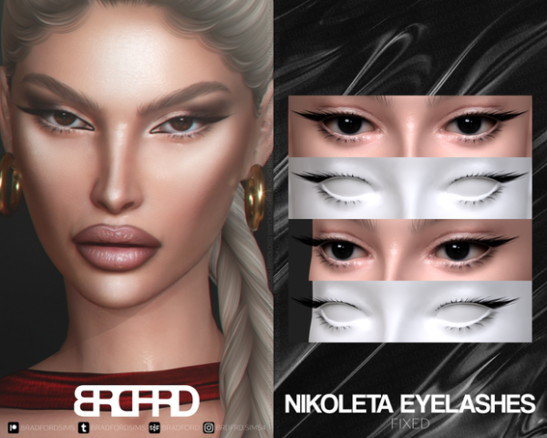 Alpha NIKOLETA 3D EYELASHES by simsfinds - The Sims 4 Custom Content