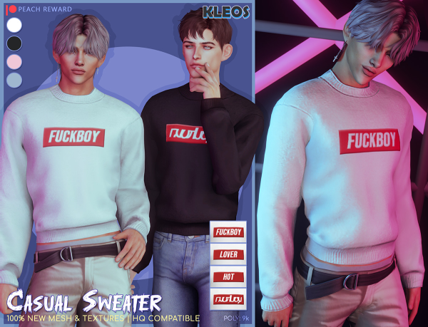 Mix PEACH Casual Sweater by simsfinds - The Sims 4 Custom Content