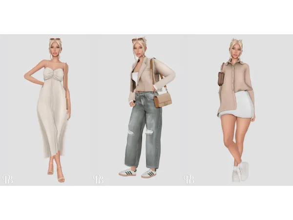 Maxis Match Beige Spring Lookboo by passiberri - The Sims 4 Custom Content