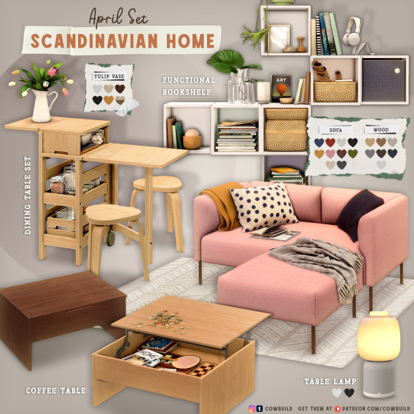 Alpha Scandinavian Home by cowbuild - The Sims 4 Custom Content
