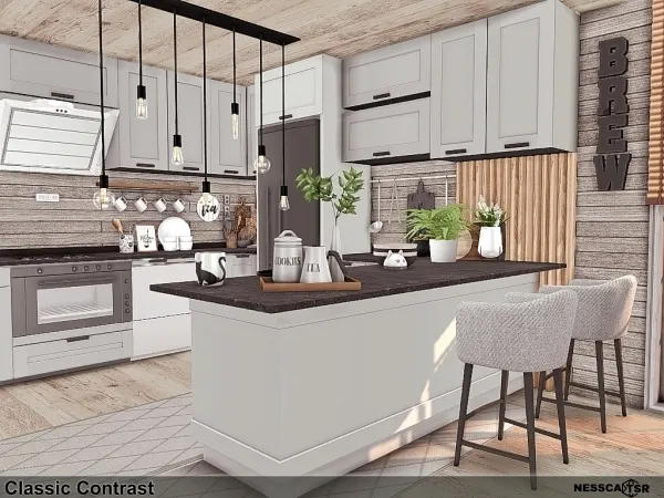 Mix Classic Contrast by nesscasims - The Sims 4 Custom Content