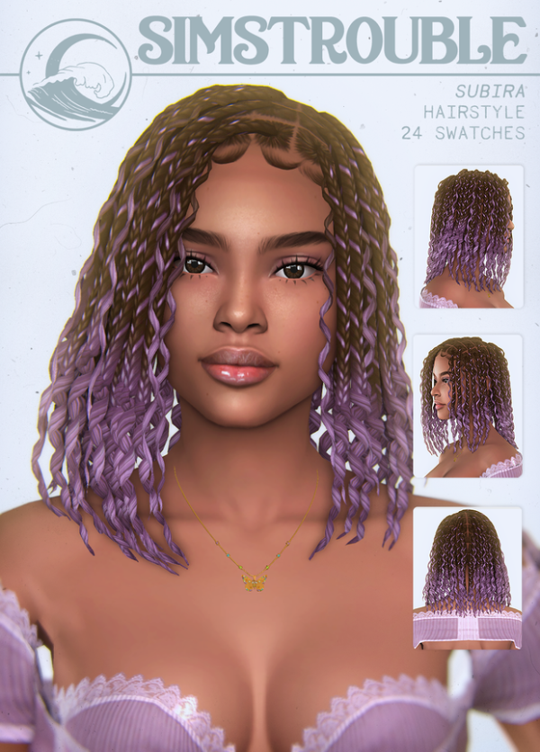Maxis Match Subira Hairstyle by simsfinds - The Sims 4 Custom Content