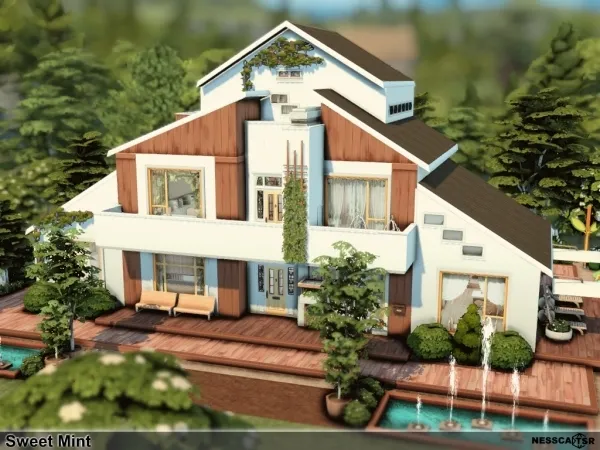 Maxis Match Sweet Mint by nesscasims - The Sims 4 Custom Content