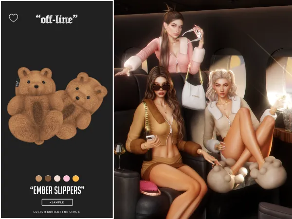 Alpha off line ember slippers sample - The Sims 4 Custom Content
