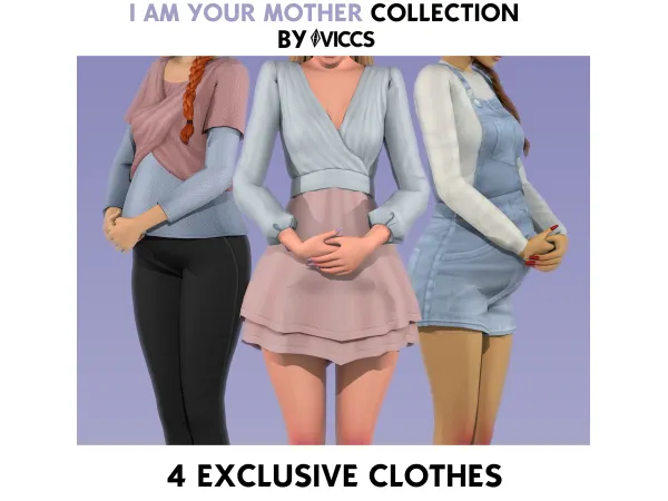 Maxis Match VICCS_ I AM YOUR MOTHER COLLECTION (TEEN ELDER) - The Sims 4 Custom Content