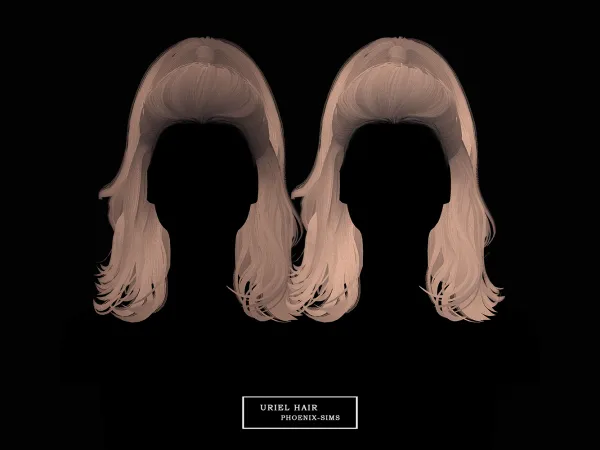 Alpha Uriel Hair by phoenixsims4 - The Sims 4 Custom Content