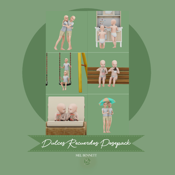 Mix Dulces Recuerdos Posepack by melbennett - The Sims 4 Custom Content