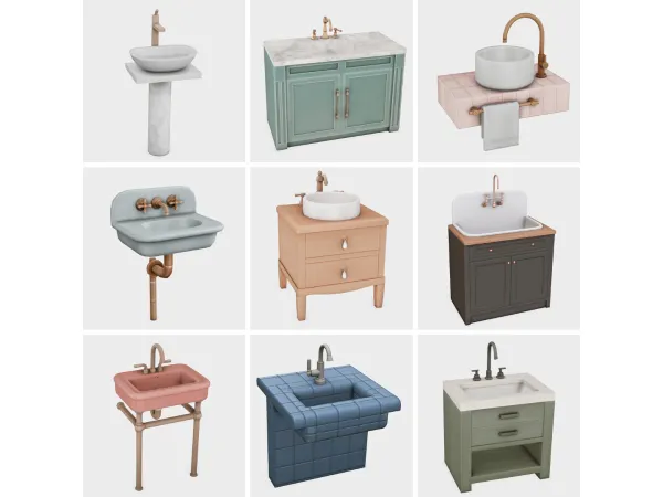 Maxis Match my favorite sink counters pt 1 sims 4 finds by boujeesimss - The Sims 4 Custom Content