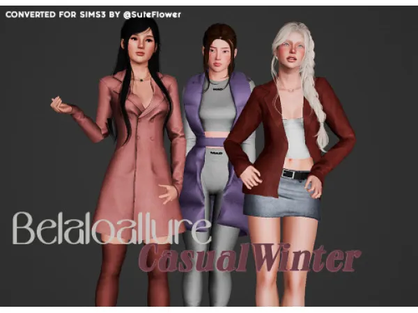 4TO3 Belaloallure CasualWinter by simsfinds - The Sims 3 Custom Content