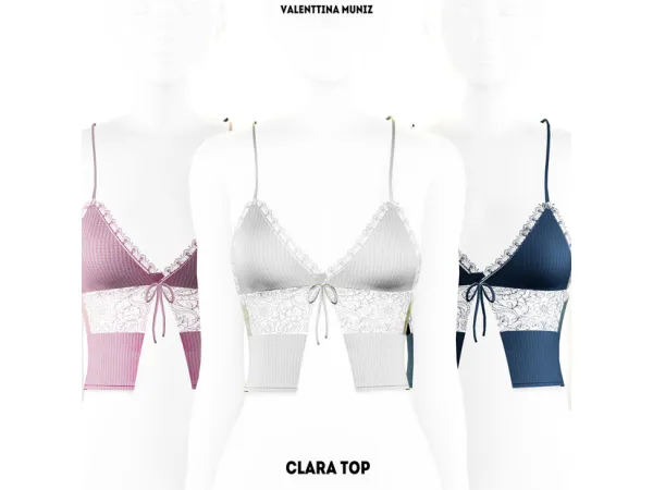 Alpha Clara Top Custom Content Valenttina Muniz Public - The Sims 4 Custom Content