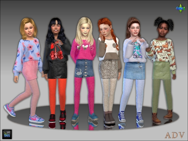 Mix Outfits for girls by artedellavita_mabra - The Sims 4 Custom Content