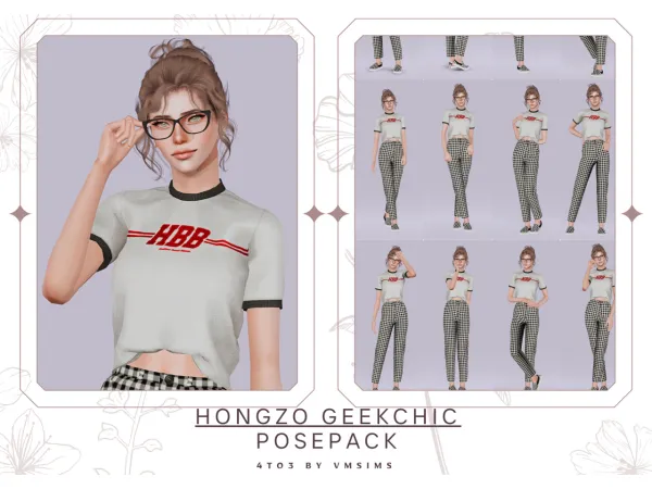 4to3 Hongzo GeekChic PosePack byVMSims - The Sims 3 Custom Content
