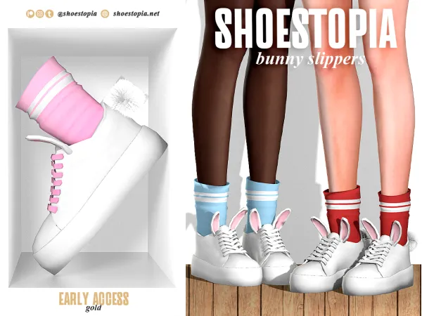 Alpha Shoestopia. Bunny Sneakers - The Sims 4 custom content