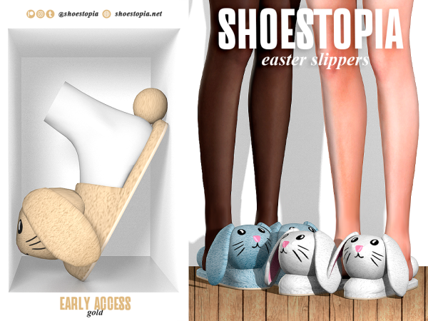 Alpha Shoestopia. Easter Slippers by shoestopia - The Sims 4 custom content