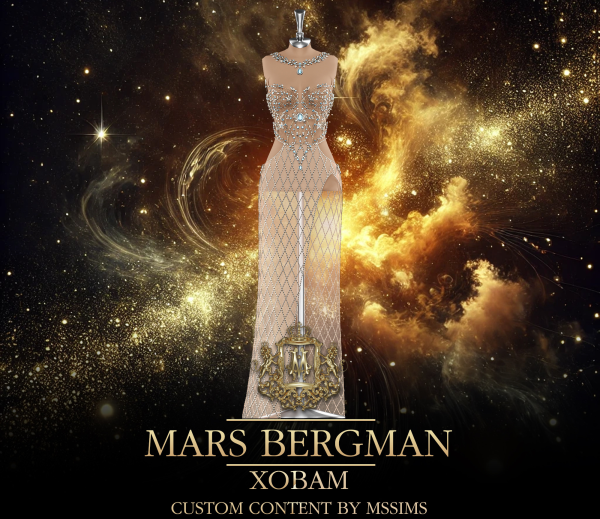 Alpha MARS BERGMAN XOBAM GOWN by simsfinds - The Sims 4 Custom Content