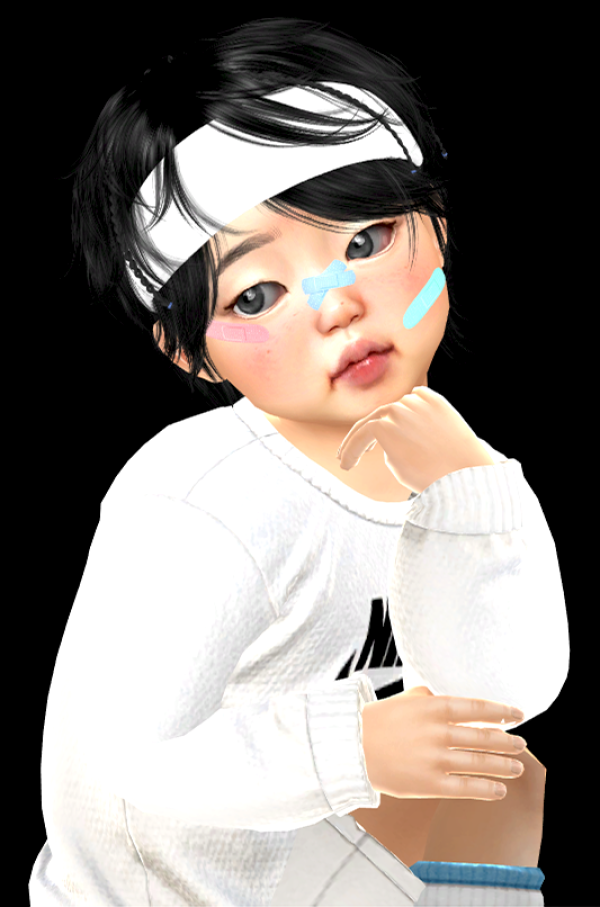 Alpha MoooD Hair N115 V12 CONVERSION FOR TODDLER AND CHILD by simsfinds - The Sims 4 Custom Content