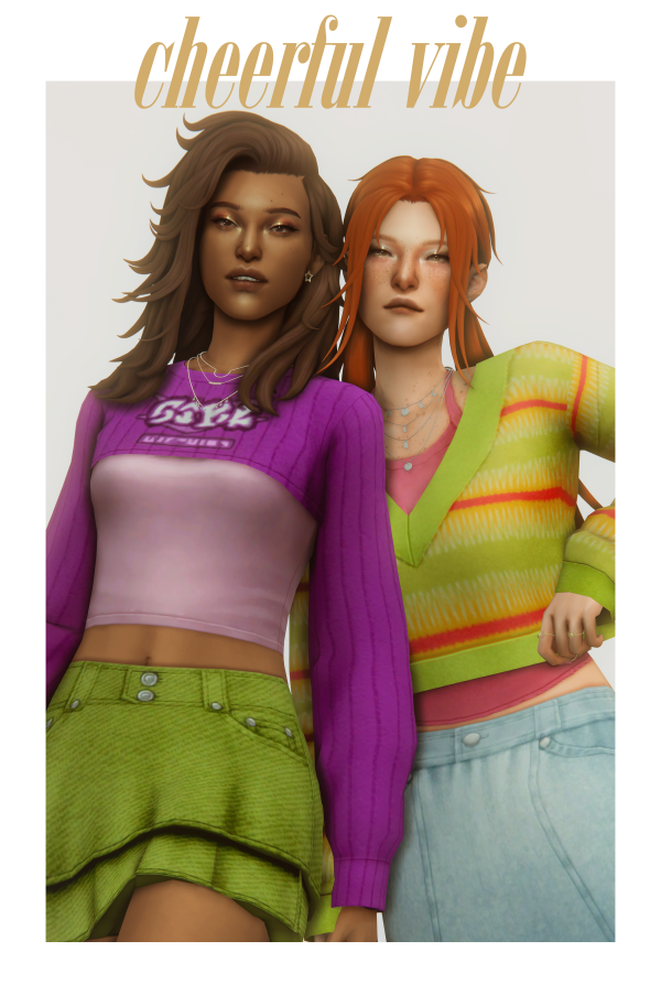 Maxis Match cheerful vibe pack by simsfinds - The Sims 4 Custom Content