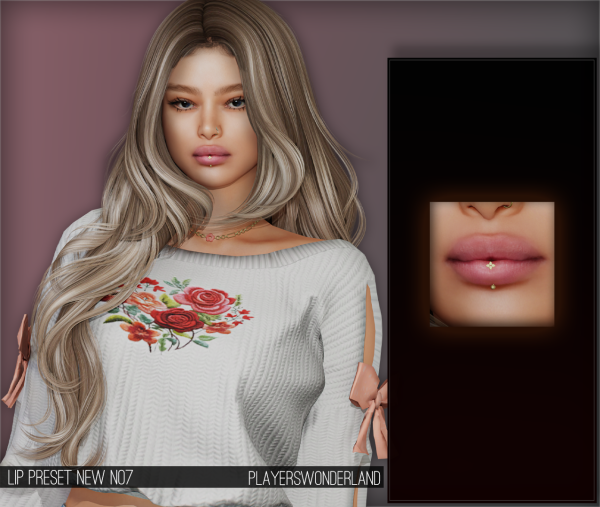 Mix Lip Preset New N07 by simsfinds - The Sims 4 Custom Content