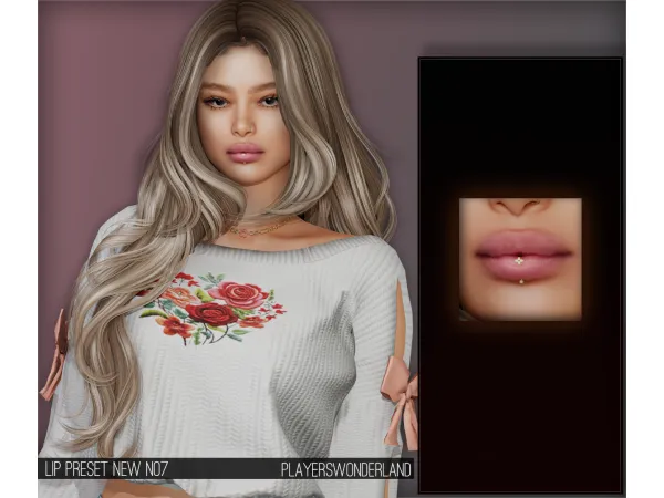 Mix Lip Preset New N07 by PlayersWonderland - The Sims 4 Custom Content