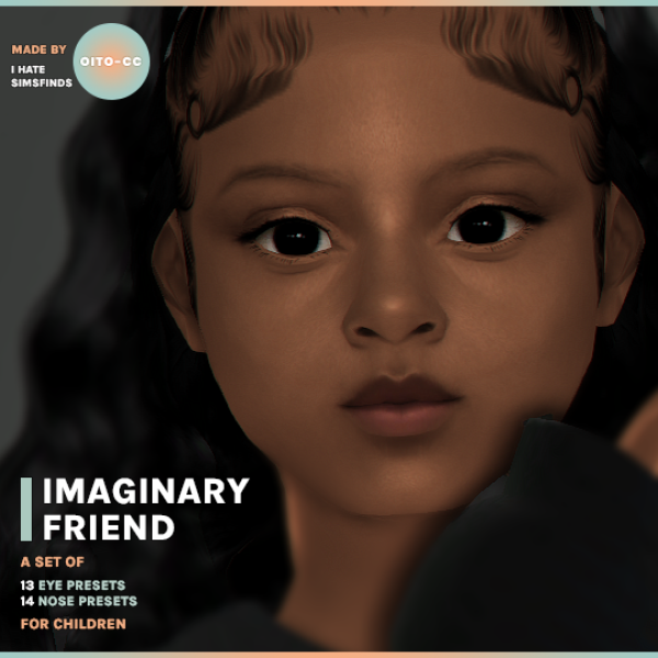 Mix IMAGINARY FRIEND a set of face presets for children by simsfinds - The Sims 4 Custom Content