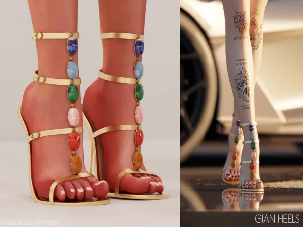 Alpha Gian heels by overkillsimmer - The Sims 4 Custom Content