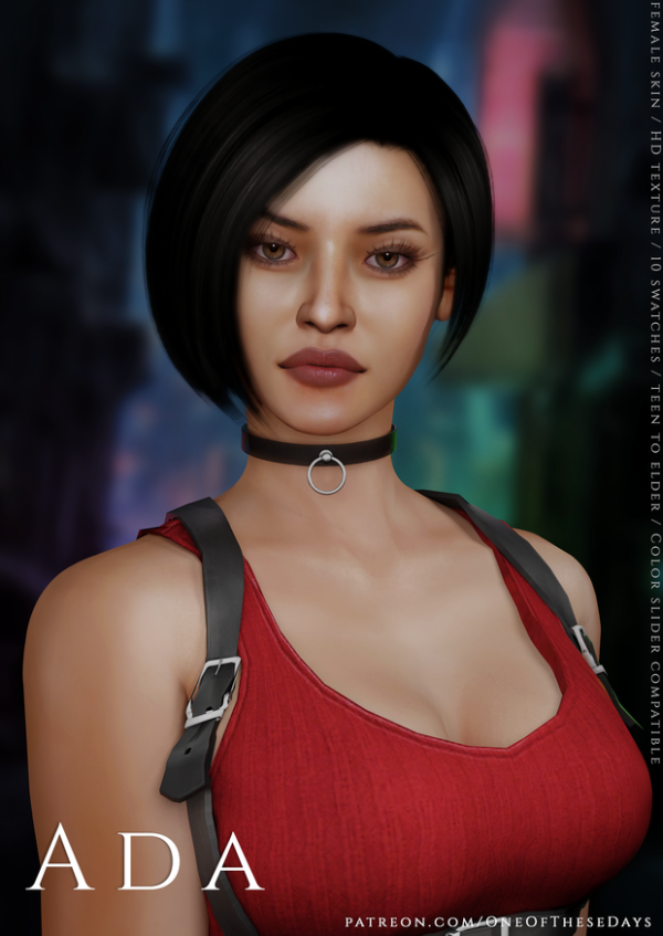 Alpha Ada SKIN ( lipstick tray files) by oneofthesedays - The Sims 4 Custom Content