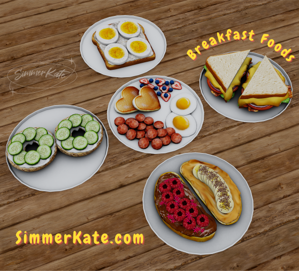 Mix Breakfast foods by simmerkatex - The Sims 4 Custom Content