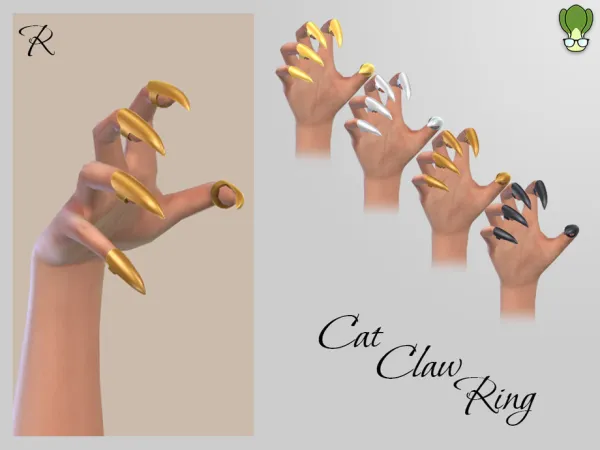 Maxis Match Cat Claw Ring Right by kapakijo - The Sims 4 Custom Content