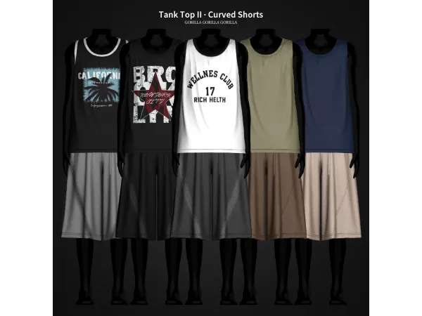 Tank Top II u00b7 Curved Shorts by gorillax3