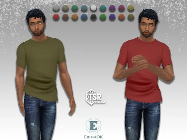 Mix ErinAOK Men's Top 040625 - The Sims 4 Custom Content