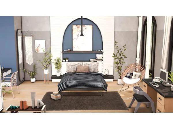 Mix Aristya Bedroom by simsfinds - The Sims 4 Custom Content