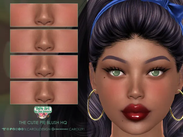 Mix TuPu Art Collab The Cutie Pie Blush HQ by thesimsresource - The Sims 4 Custom Content