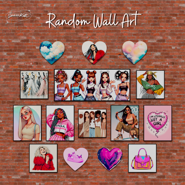 Mix Random Wallart by simmerkatex - The Sims 4 Custom Content