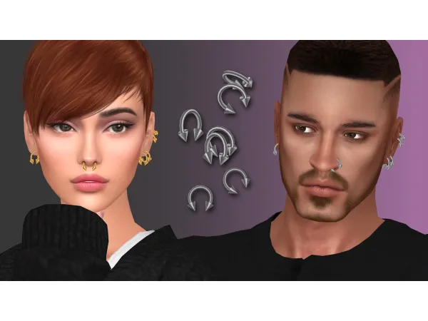 Maxis Match Cone spike piercing set by modcollective - The Sims 4 Custom Content