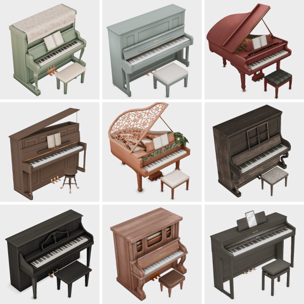 Maxis Match all the pianos I have downloaded sims 4 finds by simsfinds - The Sims 4 Custom Content