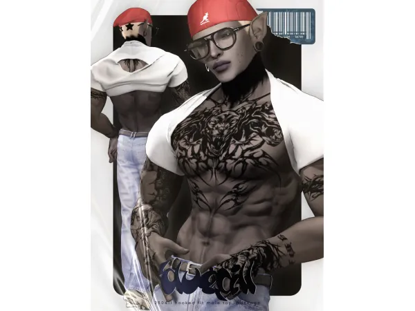 Mix 250411 hooked fit male top by xbluepillx - The Sims 4 Custom Content