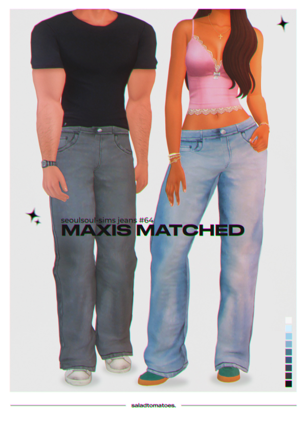 Maxis Match seoulsoul sims jeans 64 Maxis Matched by simsfinds - The Sims 4 Custom Content
