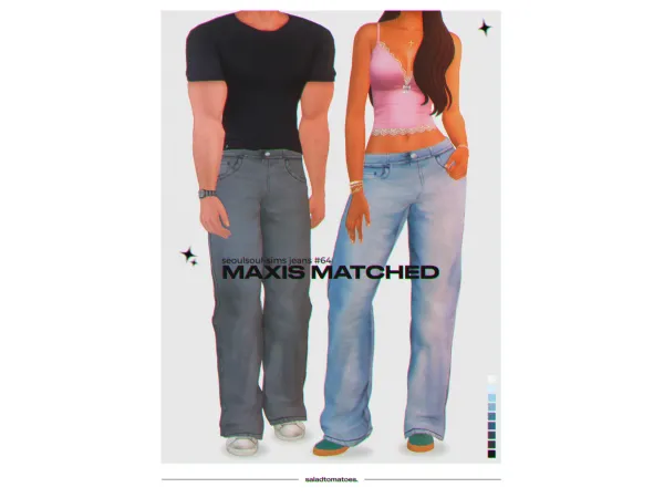 Maxis Match seoulsoul sims jeans 64 Maxis Matched by saladtomatoes - The Sims 4 Custom Content