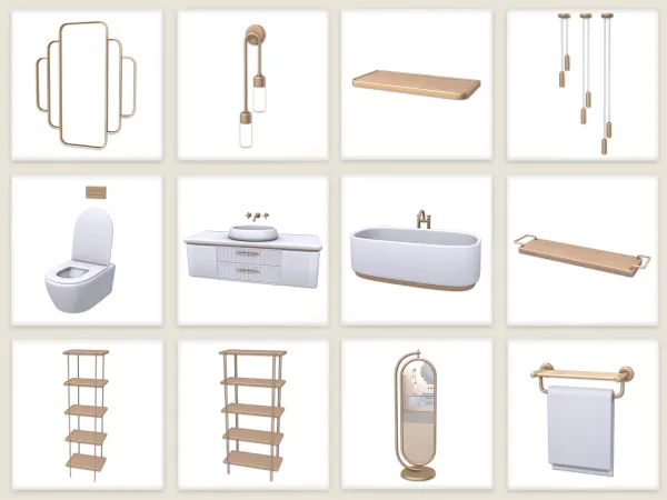 Maxis Match Modern Bathroom - The Sims 4 Custom Content