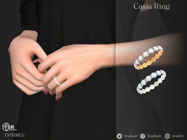 Maxis Match Casia Ring by LVNDRCC - The Sims 4 Custom Content
