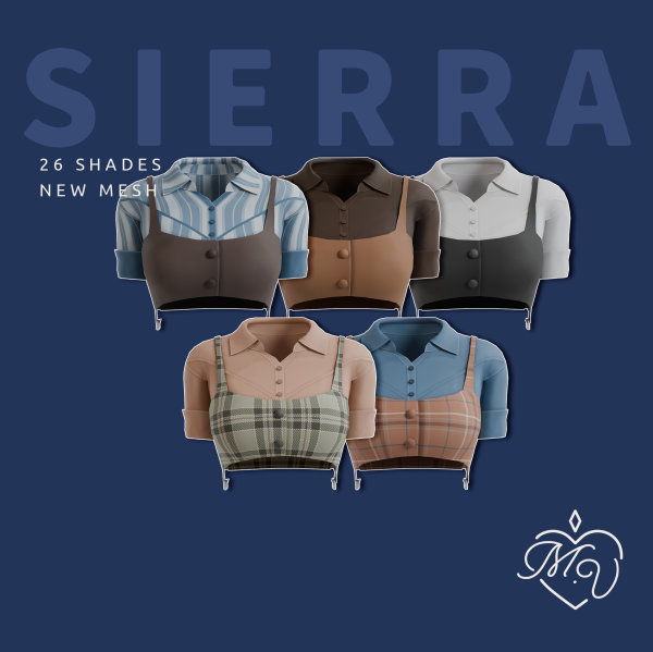 Maxis Match Sierra top by simsfinds - The Sims 4 Custom Content