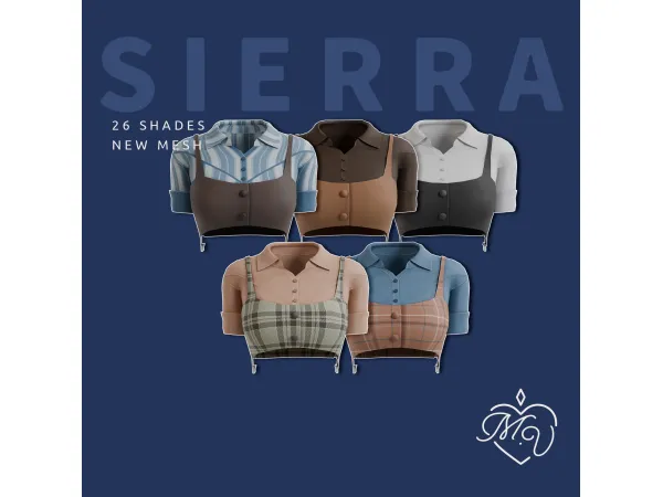 Maxis Match Sierra top by MissValentine - The Sims 4 Custom Content