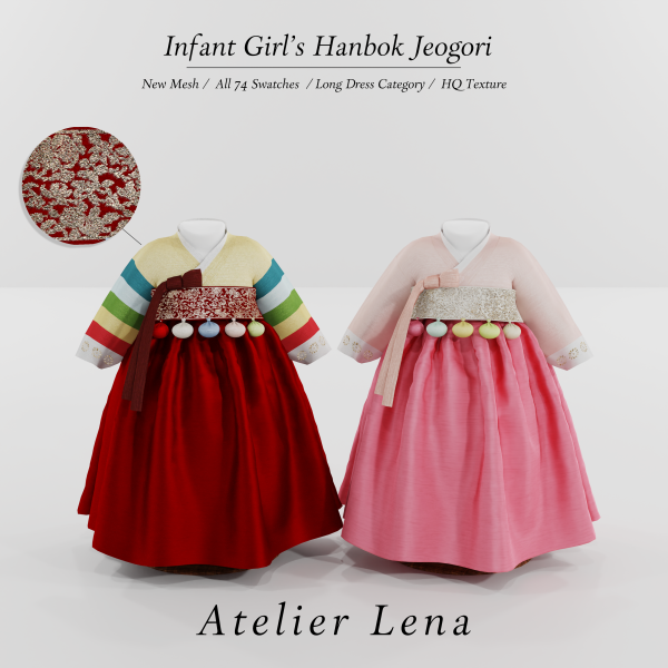 Alpha [Atelier Lena] Infant Girl's Hanbok Jeogori by simsfinds - The Sims 4 Custom Content