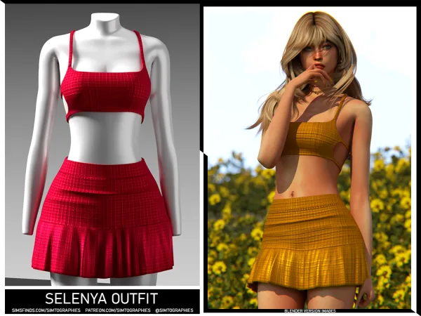 Alpha Selenya Outfit by simtographies - The Sims 4 Custom Content